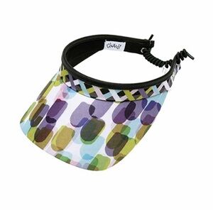 Geo Mix Print Golf Sun Visor with Coil Lace